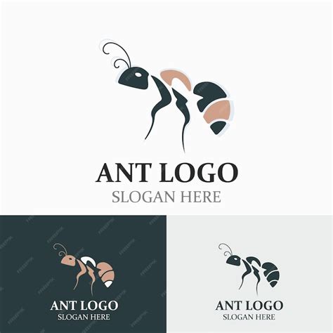 Premium Vector | Ant logo design silhouette Isolated animal ants on ...