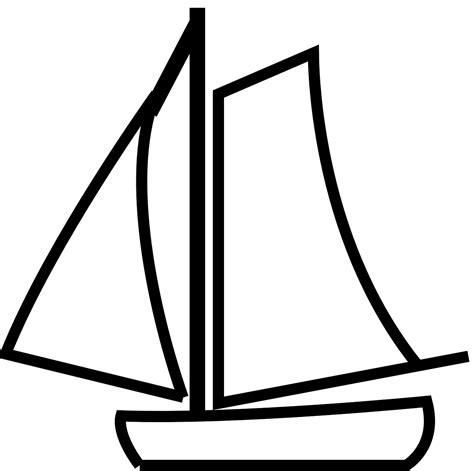 Download Sailboat, Outline, White. Royalty-Free Vector Graphic - Pixabay