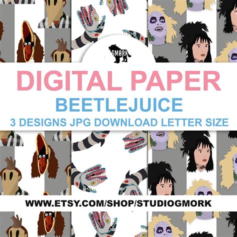 Beetlejuice Printable Papers for Planners Crafts Journals - Etsy