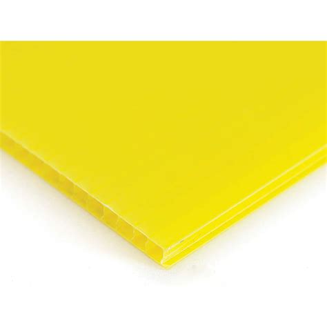 Plastic Corrugated 4mm Sheet - 1220 x 610mm - Pack of 10 - Yellow | Correx | Plastic Materials ...