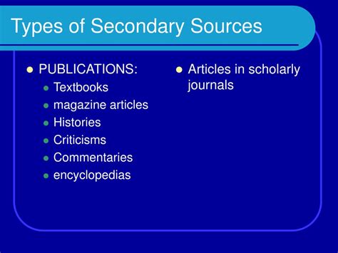 PPT - Primary and Secondary Sources PowerPoint Presentation, free ...