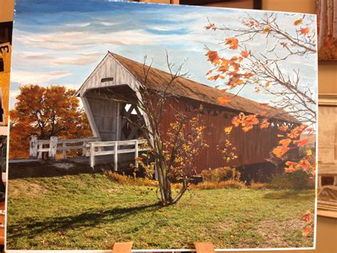 Covered Bridge of Iowa...few left around to appreciate. I took this photograph and then painted ...