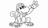 Funny Monkey Cartoon Coloring Page Graphic By Ningsihagustin426  sketch template