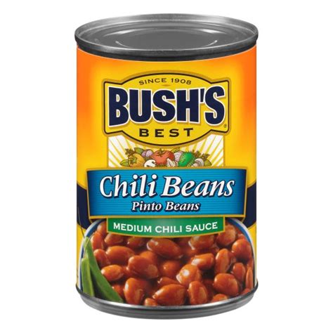 BUSHS Chili Beans Pinto Beans in Medium Chili Sauce Canned Beans 16 Oz - Walmart.com - Walmart.com