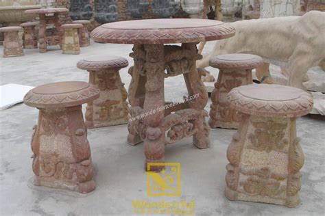 China Natural Stone Garden Table Chair Set Manufacturers Factory - WONDERRFUL