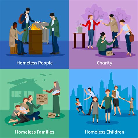 Homeless Icons Set 477566 Vector Art at Vecteezy