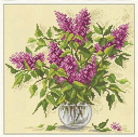 Lilac-free cross-stitch pattern - Free Cross-stitch patterns