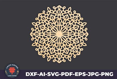 3d Mandala Svg Files for Cricut Graphic by LaijuAkter · Creative Fabrica