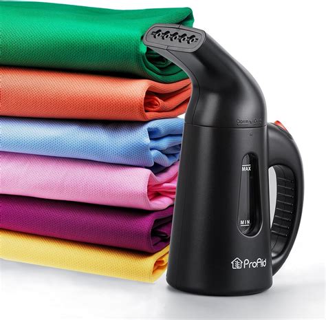 ProAid Portable Handheld Fabric Steamer Black Mini Clothes Steamer Suitable for Travel and Home ...