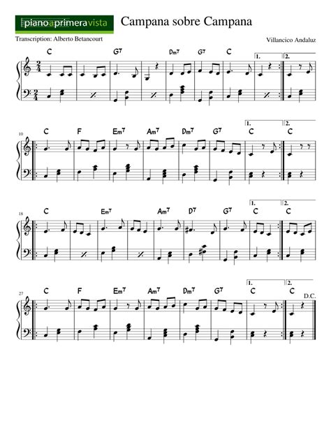 Campana_sobre_Campana Sheet music for Piano (Solo) | Musescore.com