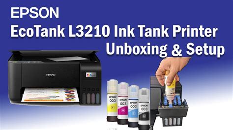 Epson l3210 ink tank printer | Unboxing | Setup - YouTube