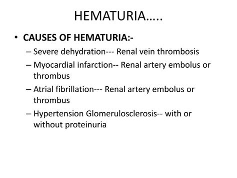 PPT - HEMATURIA PowerPoint Presentation, free download - ID:740465