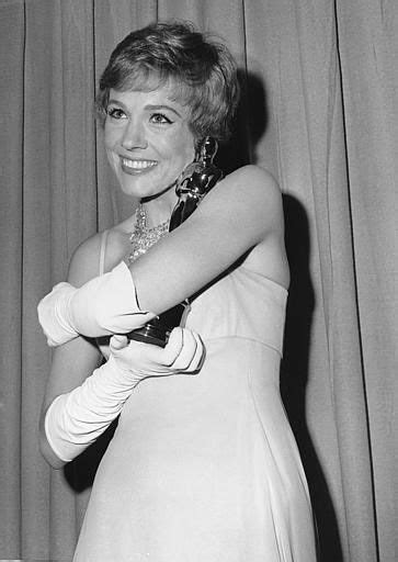 Julie Andrews after winning the Academy Award for Best Actress, 1964 ...