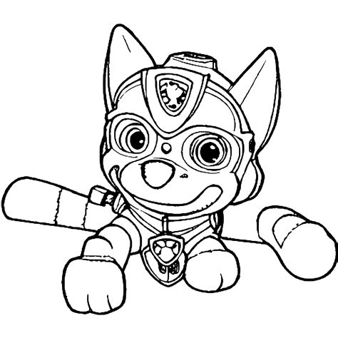 10 Paw Patrol Characters in Action Coloring Page · Creative Fabrica