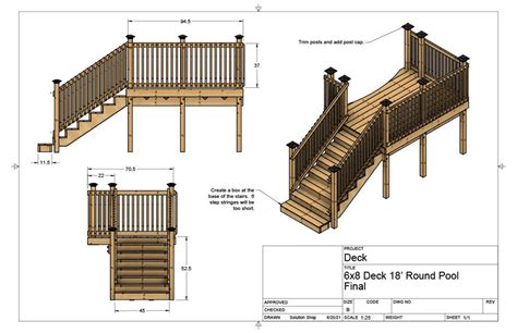 Plans for Above Ground Pool Deck 6x8 18' Round Pool. . - Etsy