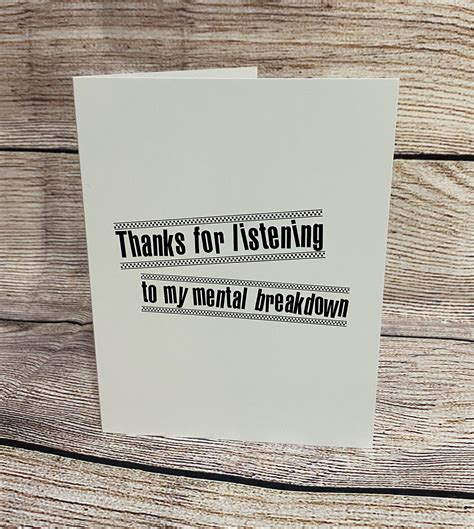 Thanks For Listening Greeting Card | Etsy