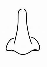 Nose Clipart Black And White For Kids sketch template