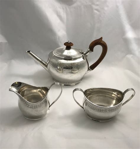 Antique Sterling Silver Tea Set - Etsy