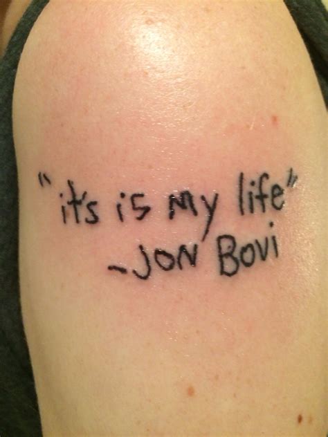 Bon Jovi fan gets worst tattoo that reads, ''it's is my life' - Jon Bovi' - AOL Entertainment