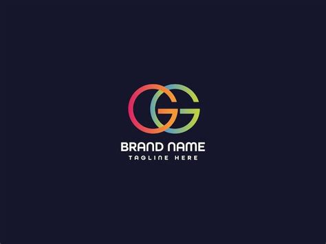 Premium Vector | A letter gg logo with a dark background