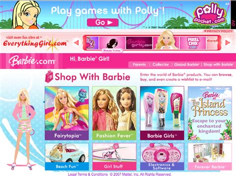 Barbie* Website Y2K in 2023 | Barbie website, Barbie, Early 2000s cartoons