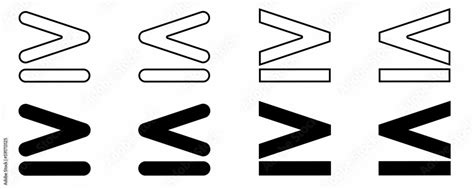 inequality Symbol.less than or equal to and greater than or equal to ...