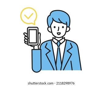 Clip Art Person Holding Cell Phone Stock Vector (Royalty Free) 2118298976 | Shutterstock