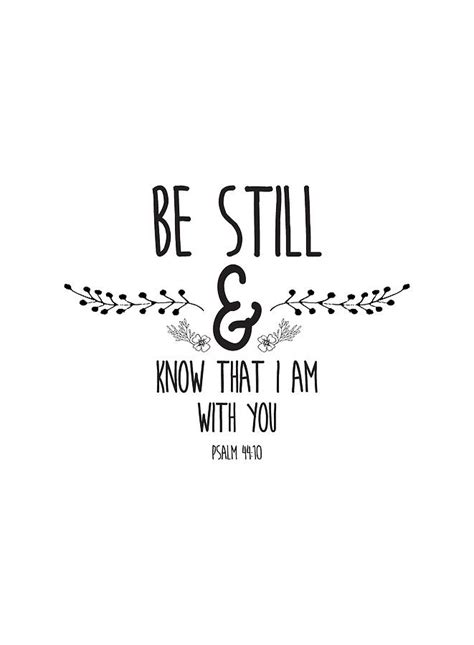 Be still and know - Christian Quote Painting by Wall Art Prints - Fine Art America