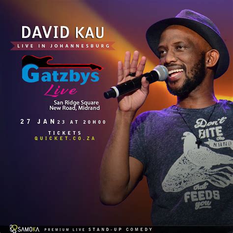 Book tickets for David Kau LIVE in Johannesburg at Gatzbys LIVE 27 Jan 2023