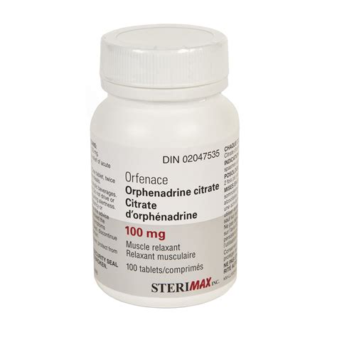 Orphenadrine Citrate Oral：用途，副作用，相互作用，图片，警告和剂量 - | 2024