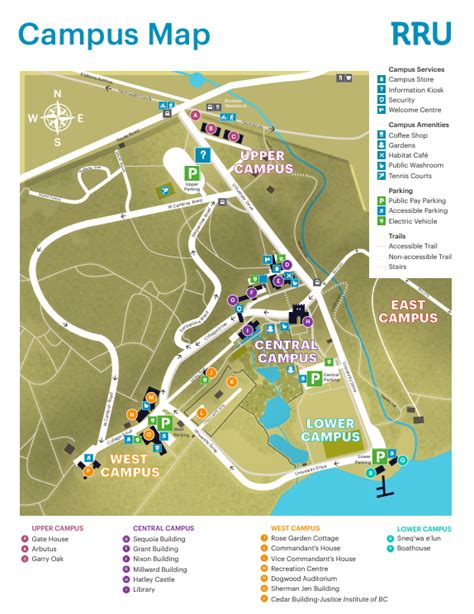 Campus, trails & biodiversity maps | Royal Roads University