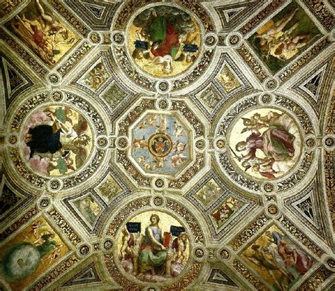 the ceiling of the stanza della segnatura, vatican palace Raphael Open ...