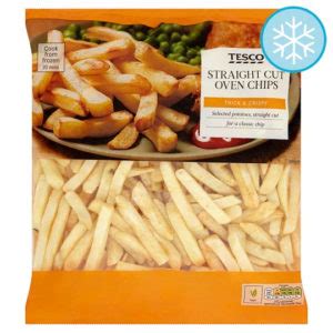 凜 Calories in Tesco Straight Cut Oven Chips Thick & Crispy