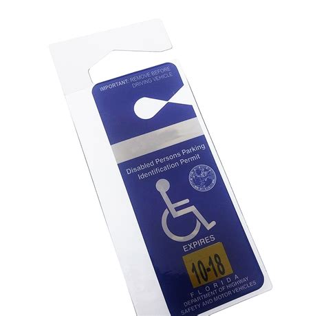 Handicap Parking Placard Holder - Rear View Mirror Disability ID Permit ...