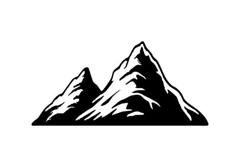 Mountain logo. Mountain silhouette. Mountain icon vector. Mountain ...