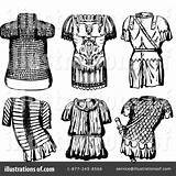 Chain Mail Drawing  Viking Medieval Scribbles Stock Vector sketch template