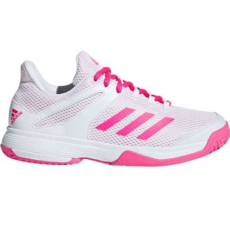 Adidas Adizero Club K Junior Tennis Shoe White/pink