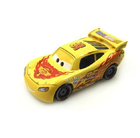 1 pcs Disney NO 95 Jaune Macqueen voiture de course Pixar Cars Moulé Chiffre Jouet Alliage ...