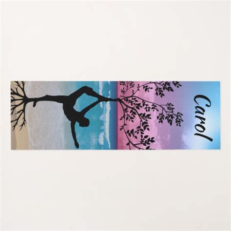 Personalized Silhouette Yoga Mat | Zazzle