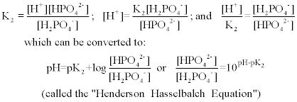 Phosphate Buffer System Equation