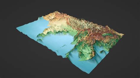 3D model India Map Topography VR / AR / low-poly | CGTrader