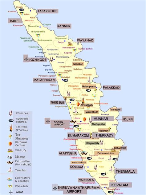 Kerala Backwaters Map