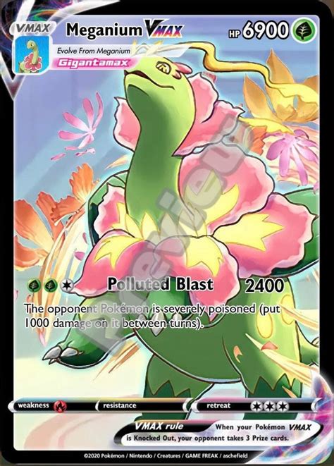 Meganium VMAX Pokemon Card - Etsy