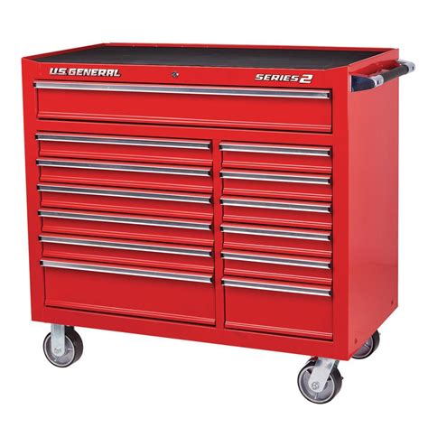 44 in. x 22 In. Double Bank Roller Cabinet, Red | Tool cabinet, Tool chest, Tool storage