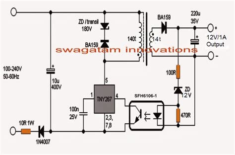 Simple 12V, 1A SMPS Circuit – Homemade Circuit Projects