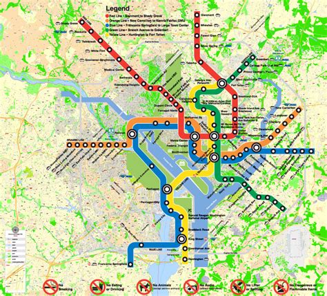 Washington DC + Arlington DWG Map, US, exact vector City Plan editable ...