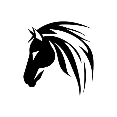 Premium Vector | Vector logo of a horse in black and white