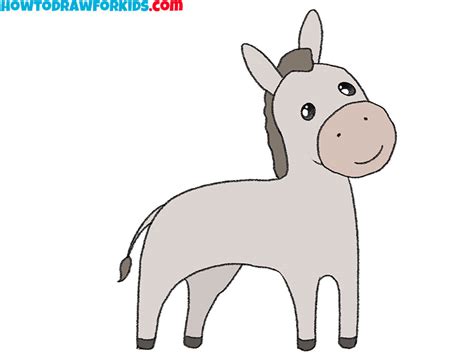 How to Draw a Donkey - Easy Drawing Tutorial For Kids