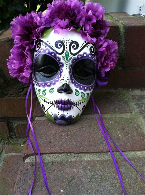 Day of the Dead hand painted decorative mask Dia de by MrsMuertos Day ...