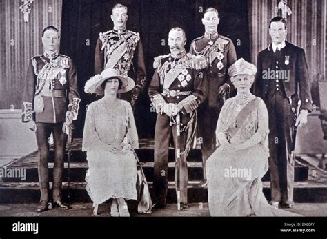 The Royal Family of Great Britain in 1933. Left to Right: Edward Stock ...